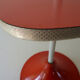 Ashtray on foot 50 metal and pink formica board, silver field