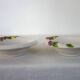 6 plates + 2 bowls Barbotine fruit decor vintage