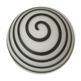 Applique murale vintage Pop Art en verre noir et blanc