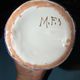 Jug / Pitcher in earthenware with floral decoration in Rouen style signed M.F.