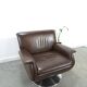 Brown leather swivel chair