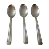 Lot 12 small silver metal cuillieres art deco