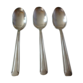 Lot 12 small silver metal cuillieres art deco