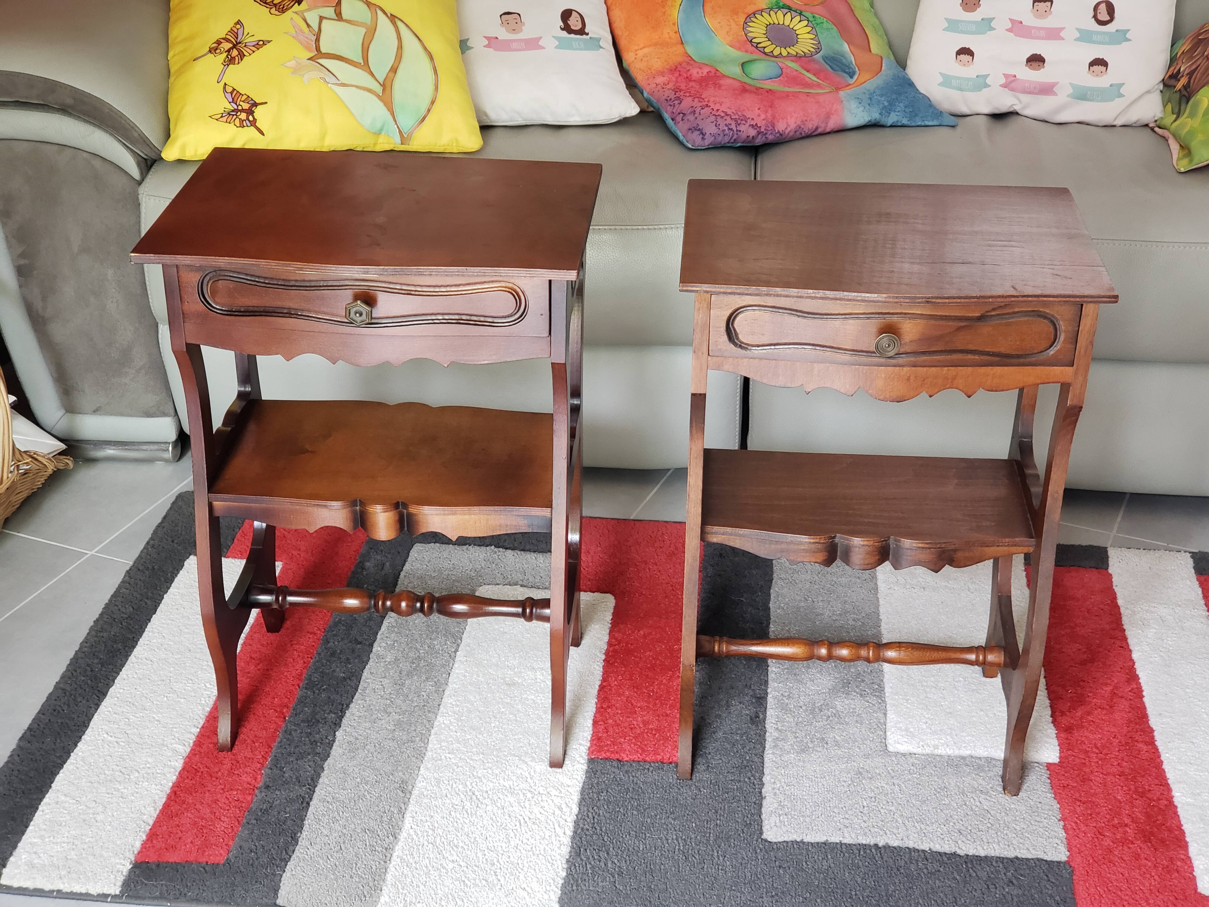 Pair of art deco bedside tables