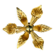 Applique fleur vintage en métal doré à la feuille d'or