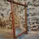 Miroir Ancien en Faux Bambou – France, XXe Siècle