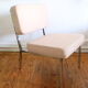 Fauteuil en chrome et tissus vintage design
