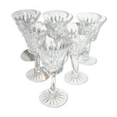 Series of 6 Glasses with Royal Red Crystal Wine Cut from Villeroy&Boch Buckingham