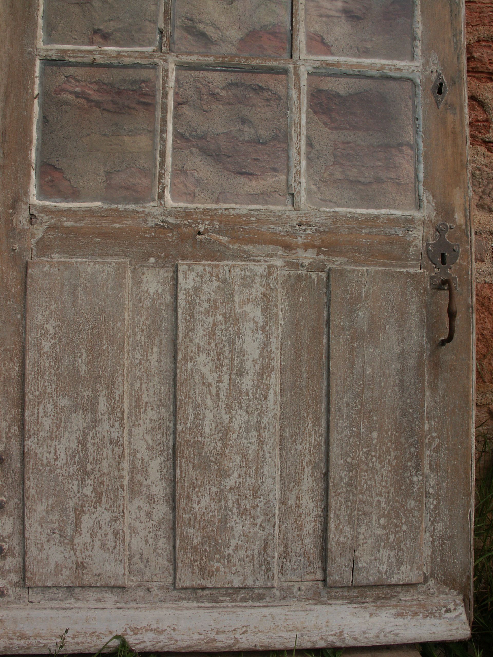 Glass entrance door in solid oak