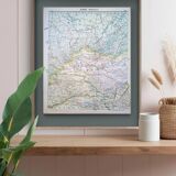 Mongolie, Asie. Planche géographique imprimée en 1900.