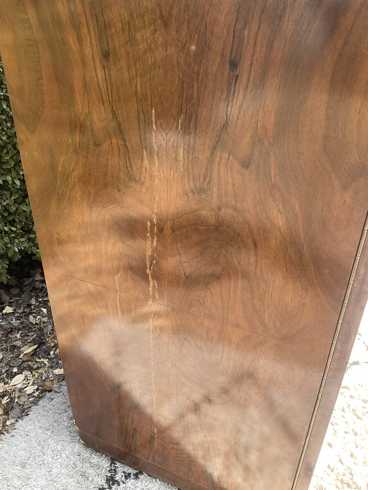 Vintage Art Deco walnut furniture from the 1940s-50s.