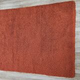 Vintage 70's Italian Red Wool Rug
