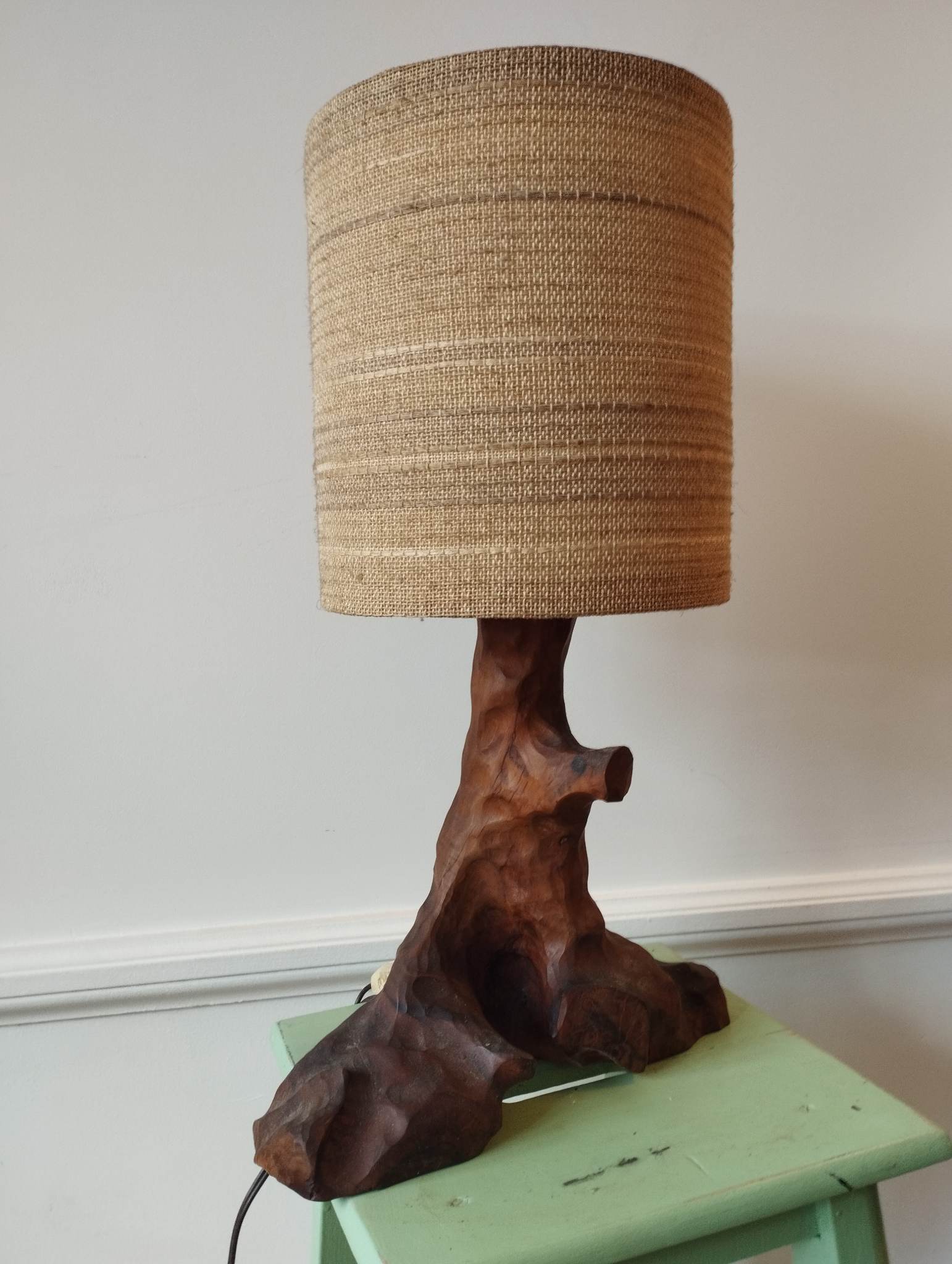 Wooden foot lamp