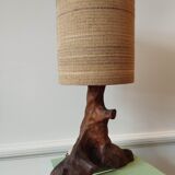 Lampe pied en bois