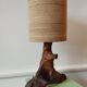 Wooden foot lamp