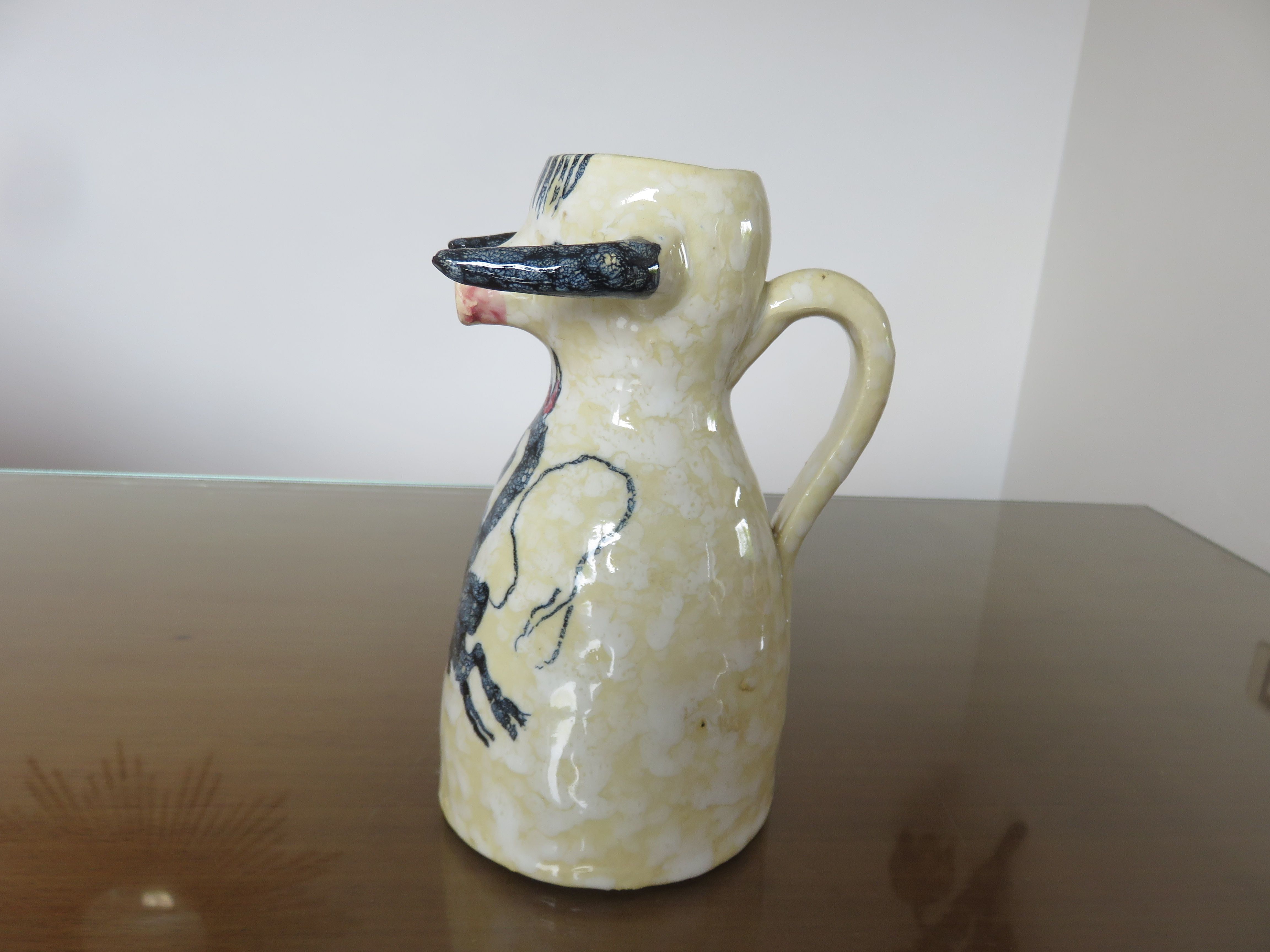 Zoomorphic ceramic bull Toledo Spain 50s 60s