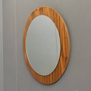 miroir en bois rond