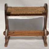 Antique monastry wicker stool or hocker
