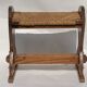 Tabouret en osier monastry antique ou hocker
