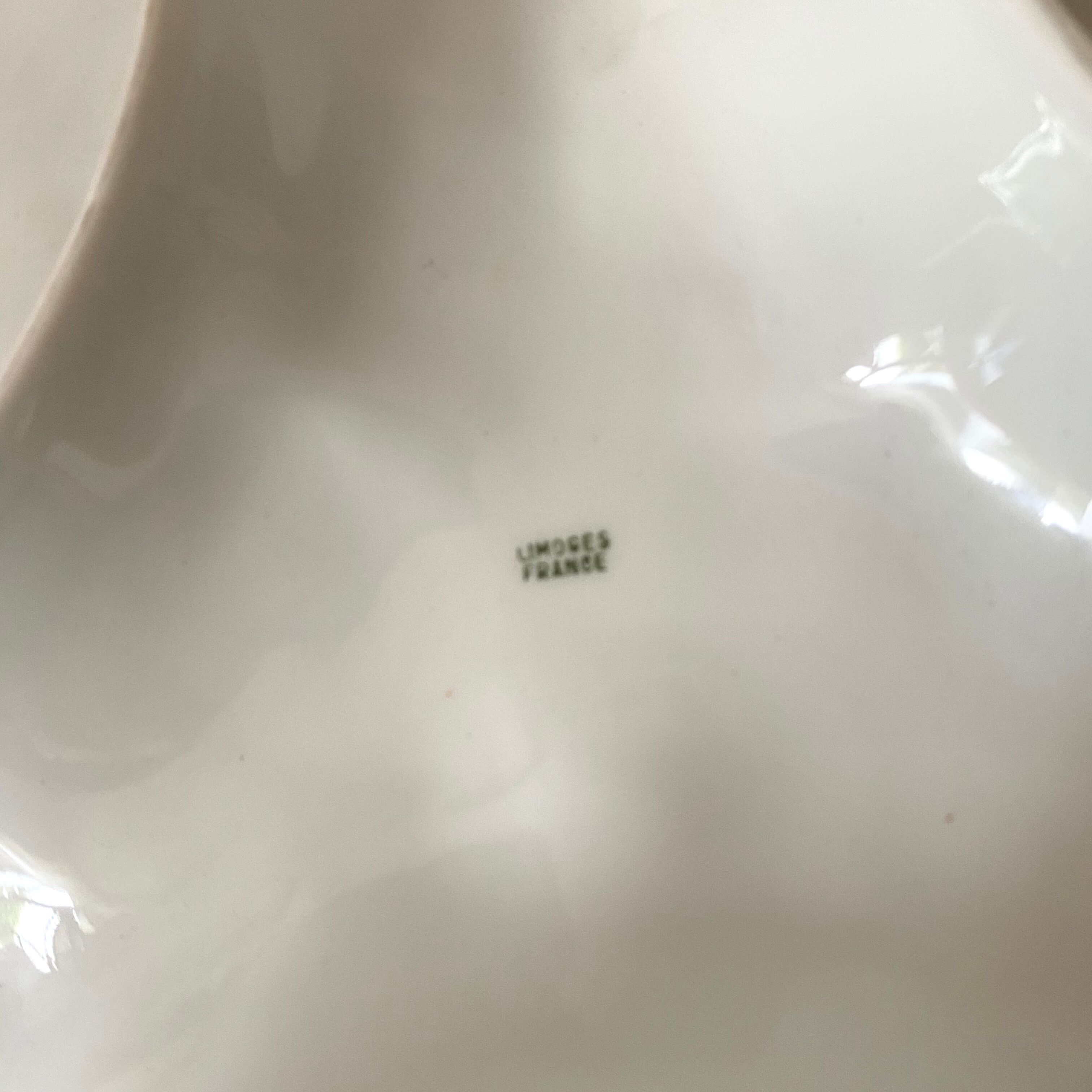 3-compartment limoges porcelain dish