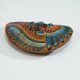Mexican mask in colored terracotta, 1970s, Mexican