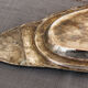 Ancient fish dish in silver metal