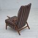 1960s, Swedish armchair, furniture wool fabric, oak wood, teak wood.