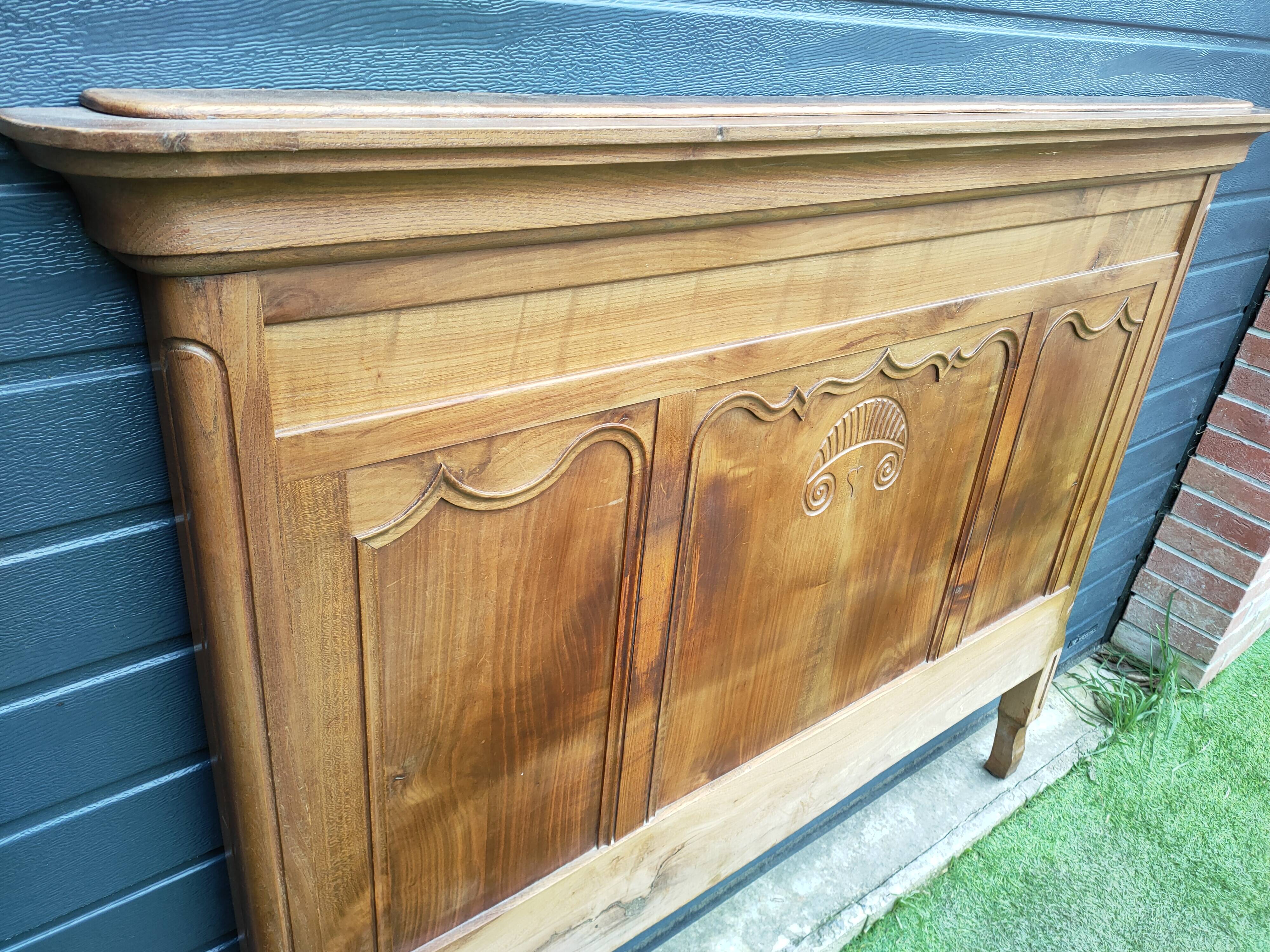 antique solid wood headboard