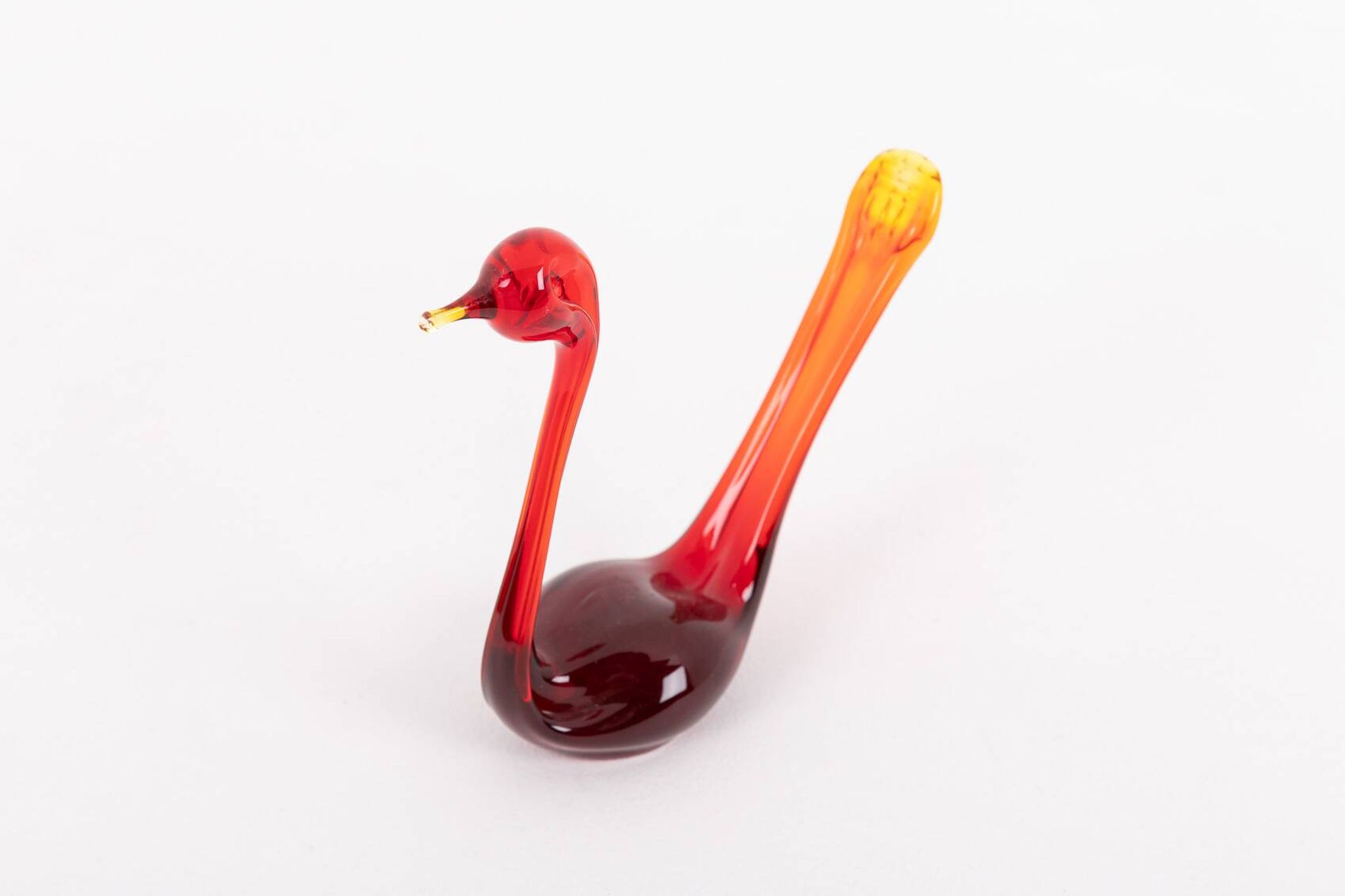 Sculptures d'oiseaux en verre artistique suédois de Bergdala, années 1970.