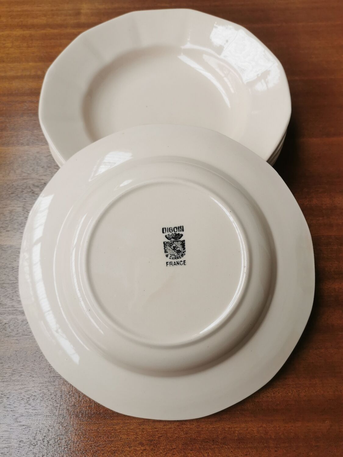 Service de 5 assiettes creuses Digoin