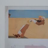 Art Deco illustration luxury car Delaunay Belleville by Benito in 1924