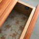 Chevet table in bois massive drawer decor de marquetry and fleur - vintage 60/70 years