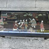 Chinese coffee table with mother-of-pearl and ivory stone inlays