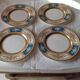 4 fine porcelain flat plates