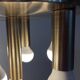 Mid-century ceiling light, brushed brass by Solken Leuchten, 7 lamps.