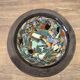 Rare diabolo vase by Jean Gerbino, Vallauris, 15 cm, mixed earth mosaic.