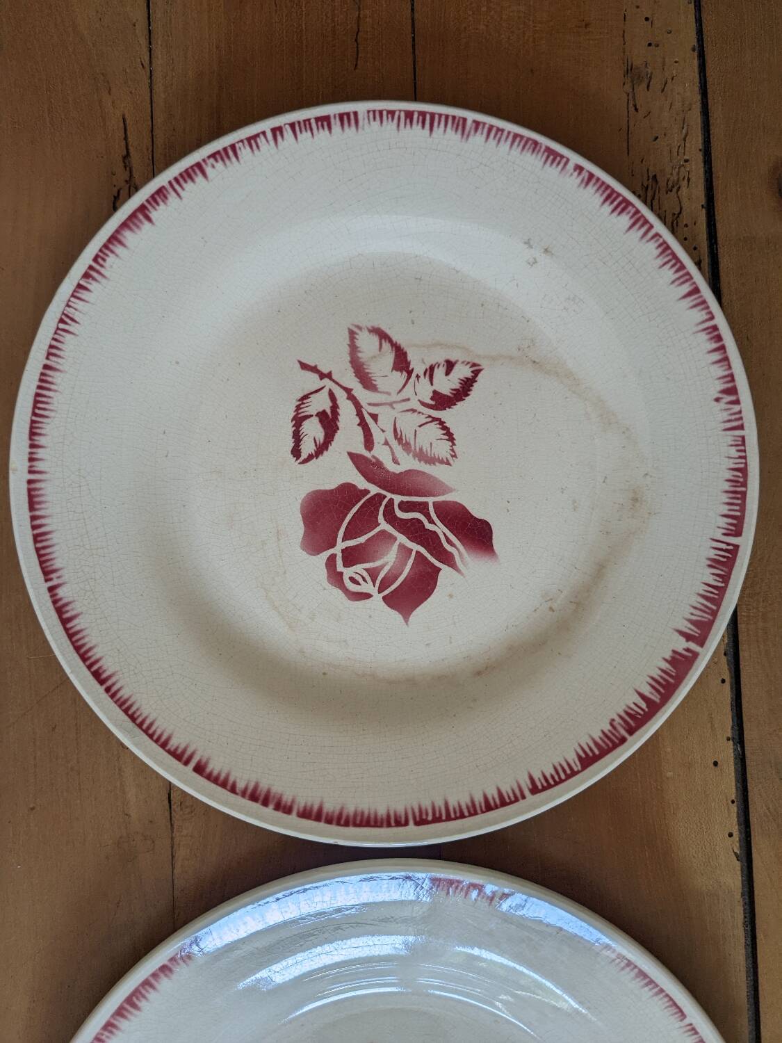 2 Digoin Sarreguemines Rolande dinner plates