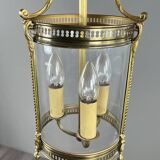 Louis XVI style lantern in bronze and glass, 20th century