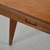 Mahogany extending table by A. Sornay, France 1950