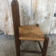 Chaise enfant bebe bois tourné + assise paille tressée vintage #a289