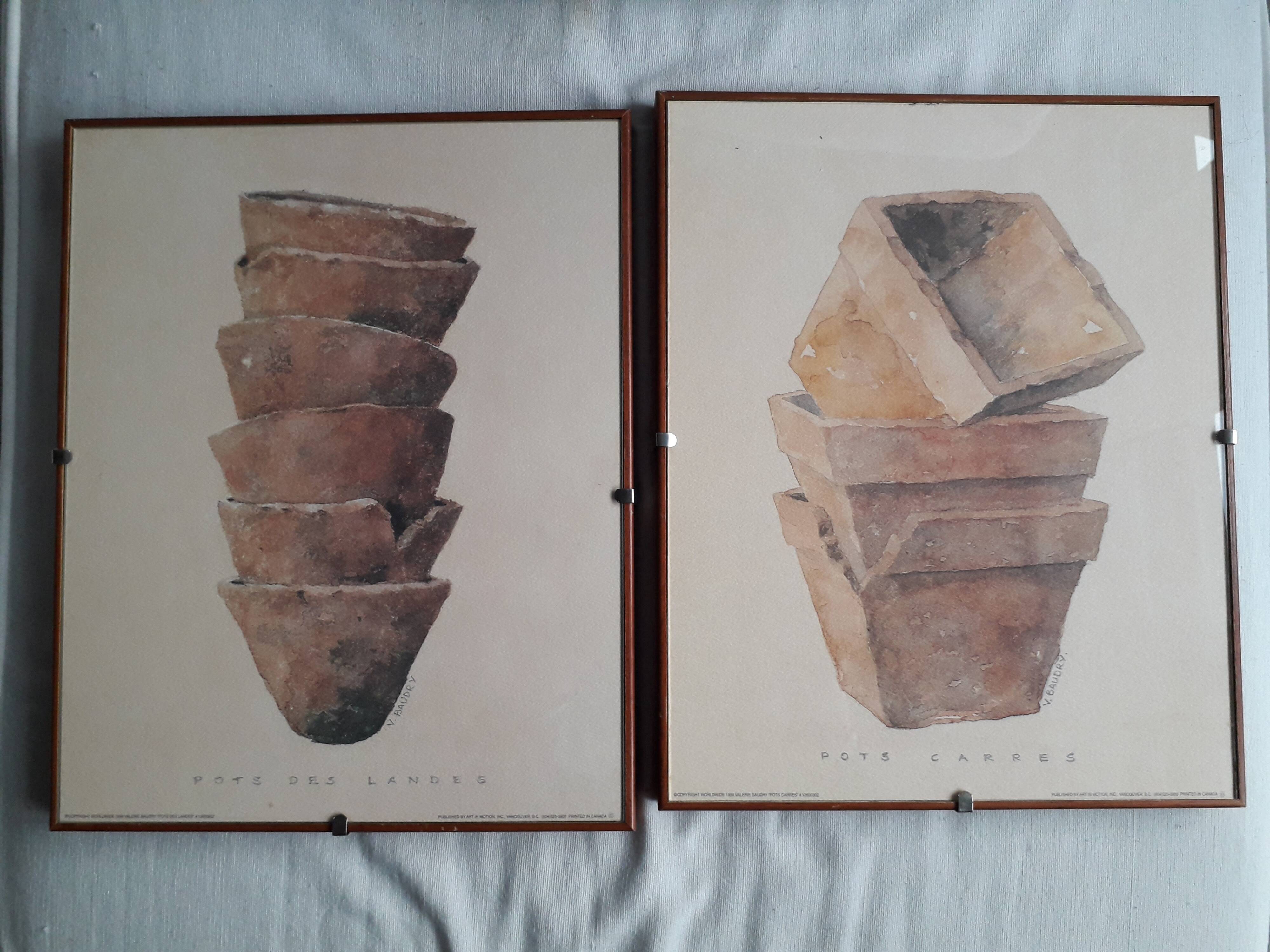 1 lot de 2 illustrations très originales signées Baudry