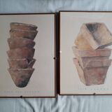1 set of 2 very original illustrations signed Baudry