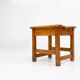 Industrial Brutalist Wooden Stool, Belgium, 1920s