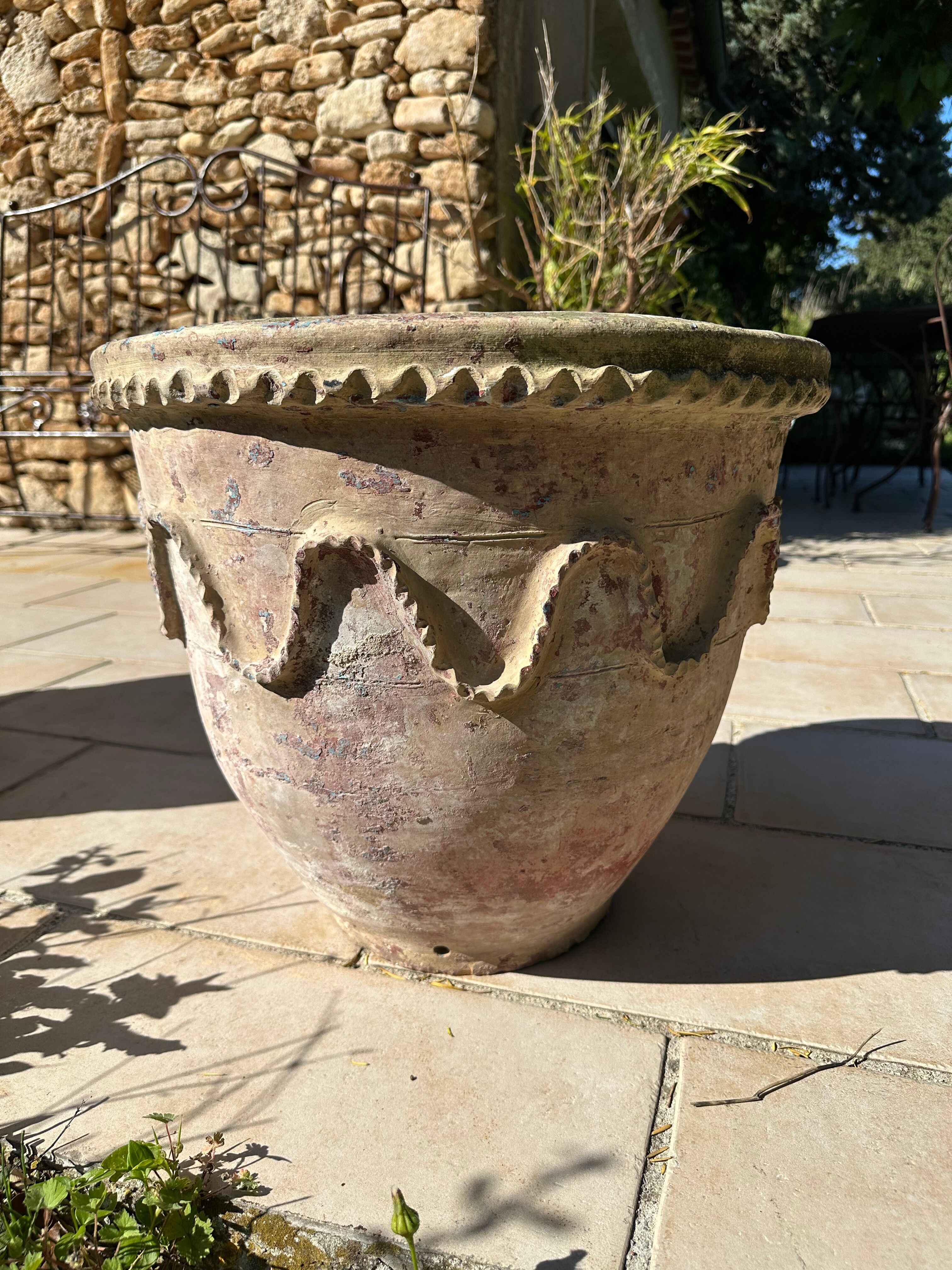 Pot vase en terre cuite ancien 19ème