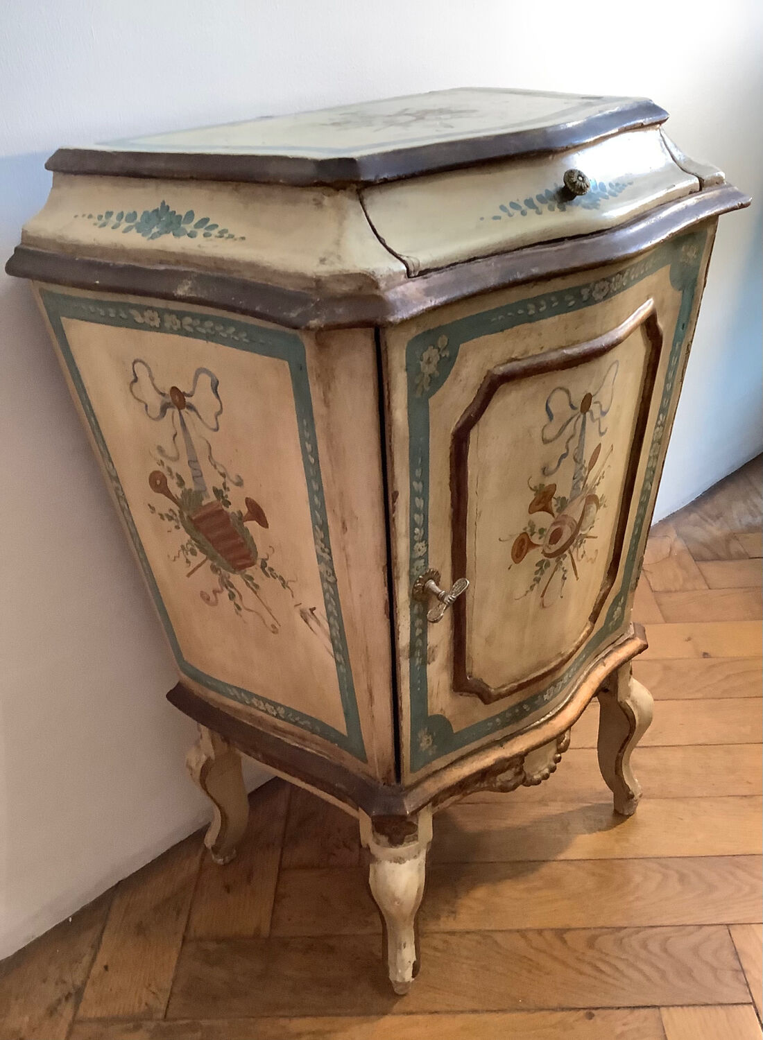 Vintage Venetian baroque style bedside table