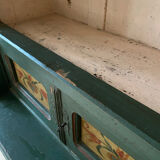 Antique polychrome Alsatian kitchen cupboard