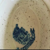 Saucière opaque porcelain of Gien model thistles.