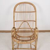 Fauteuil en rotin ancien, vintage