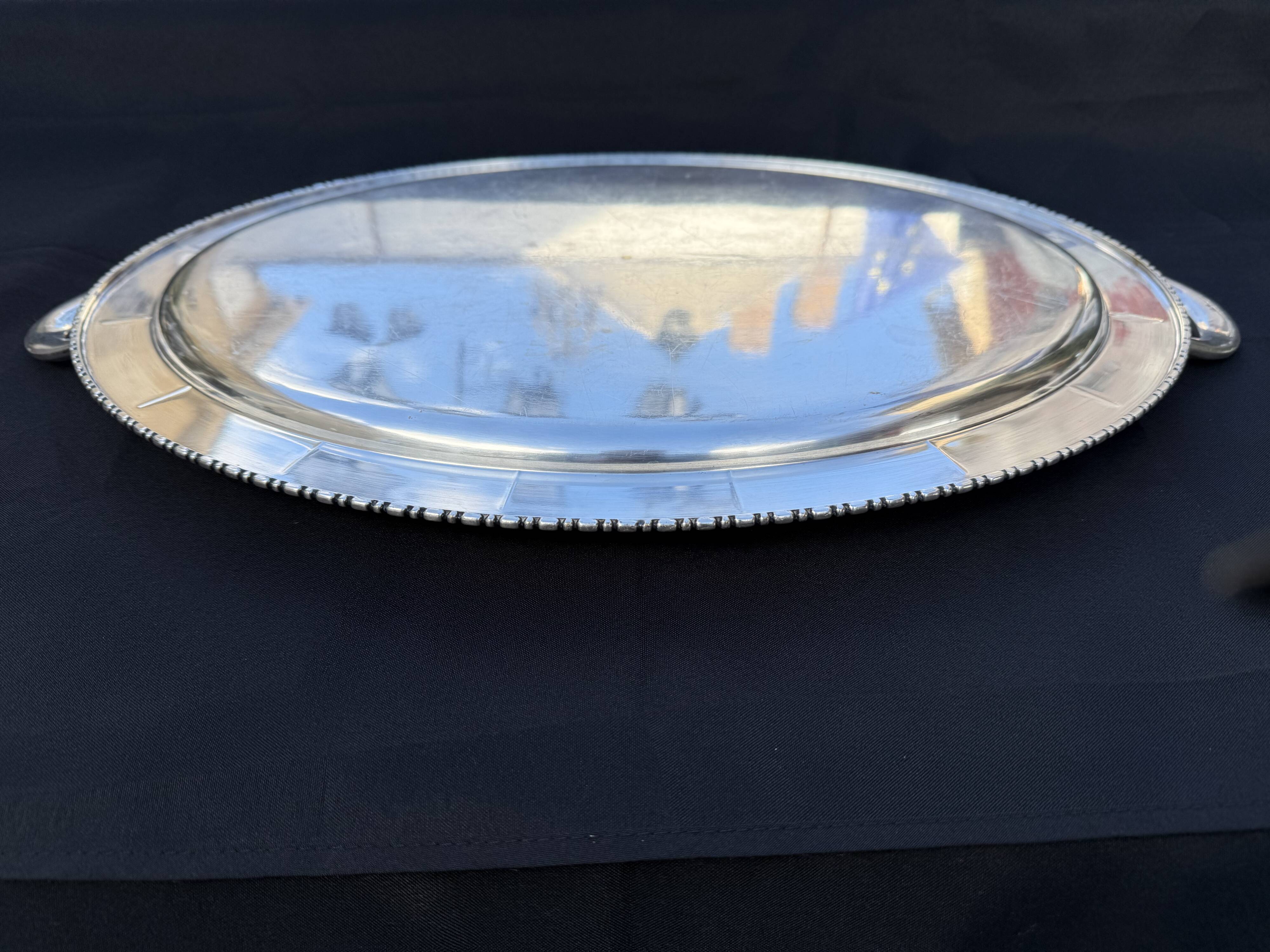 Large tray – Silver-plated metal – Goldsmith Bouillet & Bourdelle