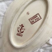 Diamond-shaped dish in "Greek" ironstone, Clairefontaine earthenware, late 19th century